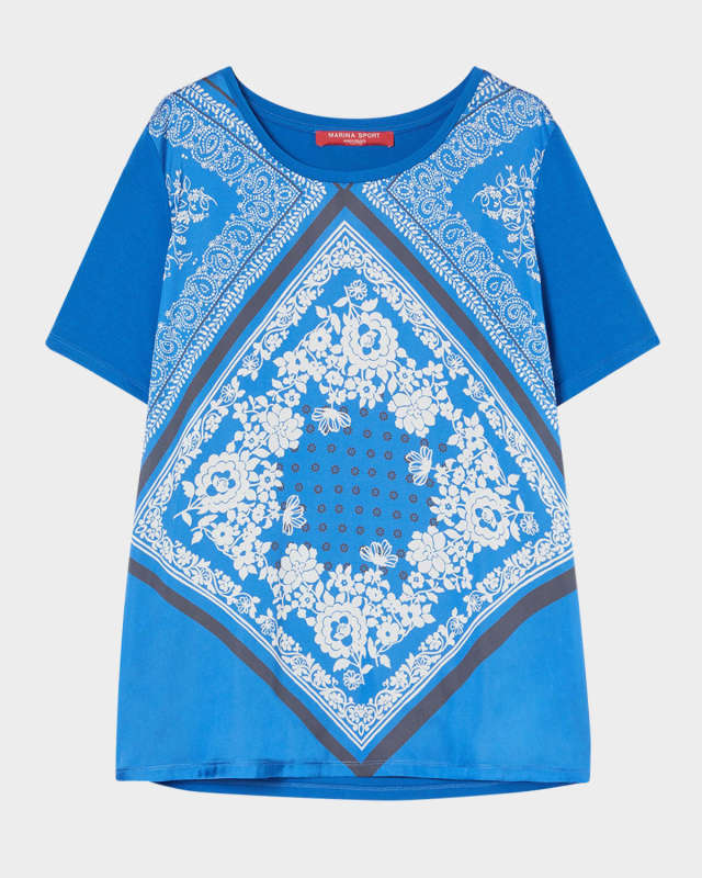 Plus Size Ubi Foulard-Front Short-Sleeve T-Shirt